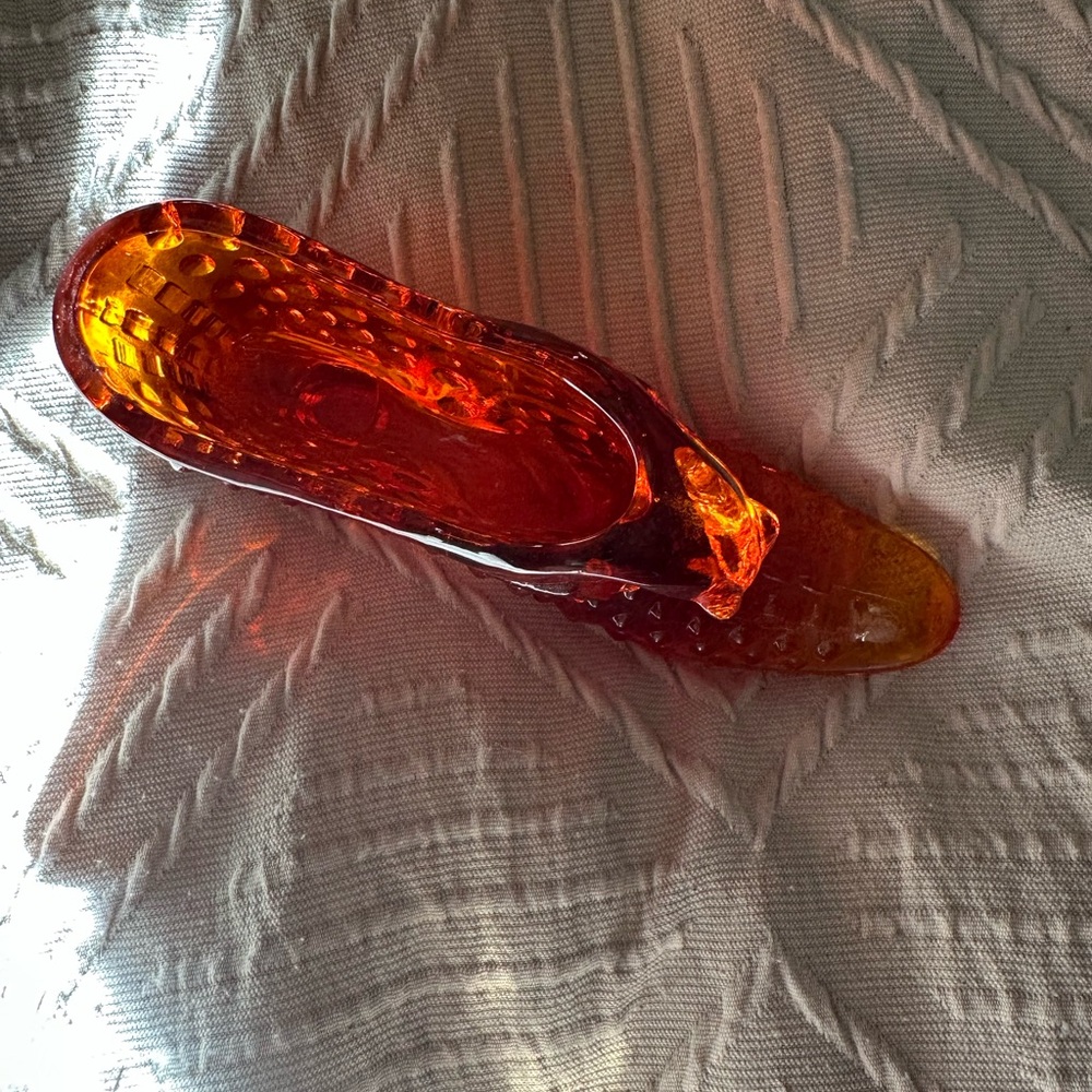 Fenton Hobnail glass slipper antique vintage - Picture 3 of 6